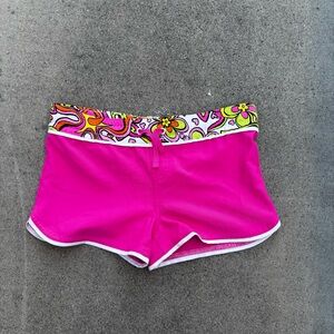 VTG The Children's Place Girls Hot Pink Swimwear Shorts Size 8